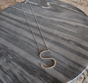 Elegant Silver Initial Necklace